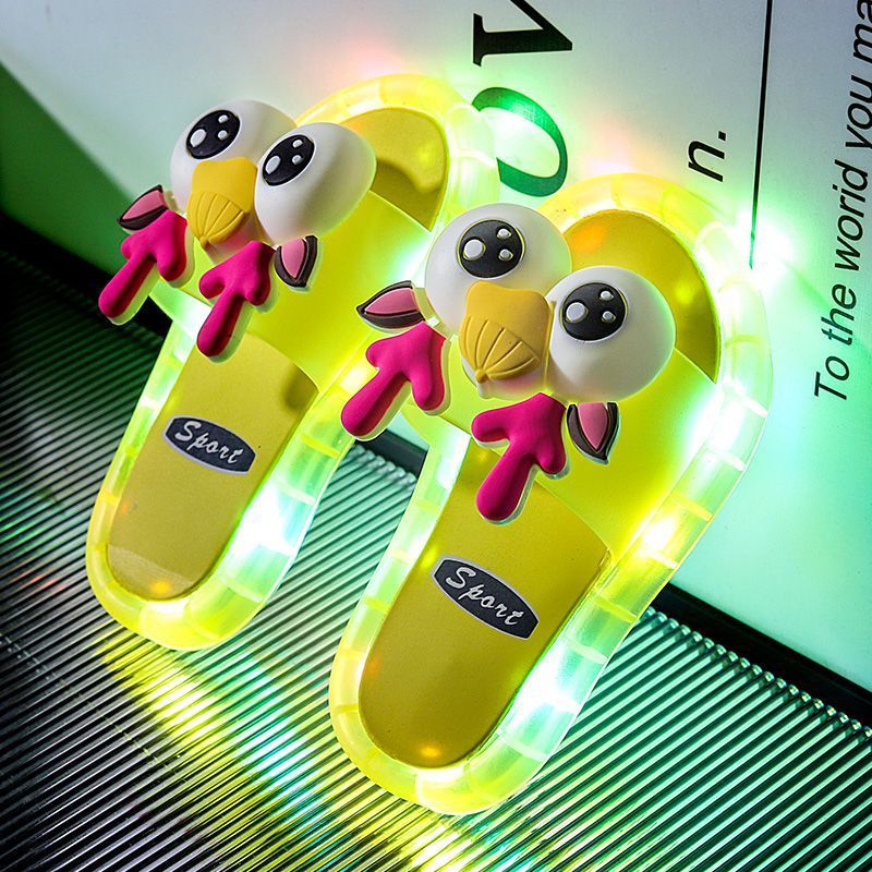 Children'S Slippers Summer Small And Medium-Sized Children'S Internet Popular Baby Animal Luminous Cute Indoor And Outdoor Anti-Slip Sandals For Boys And Girls - Image 5
